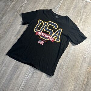Cotton On Black Short Sleeve Tees with USA Graphics